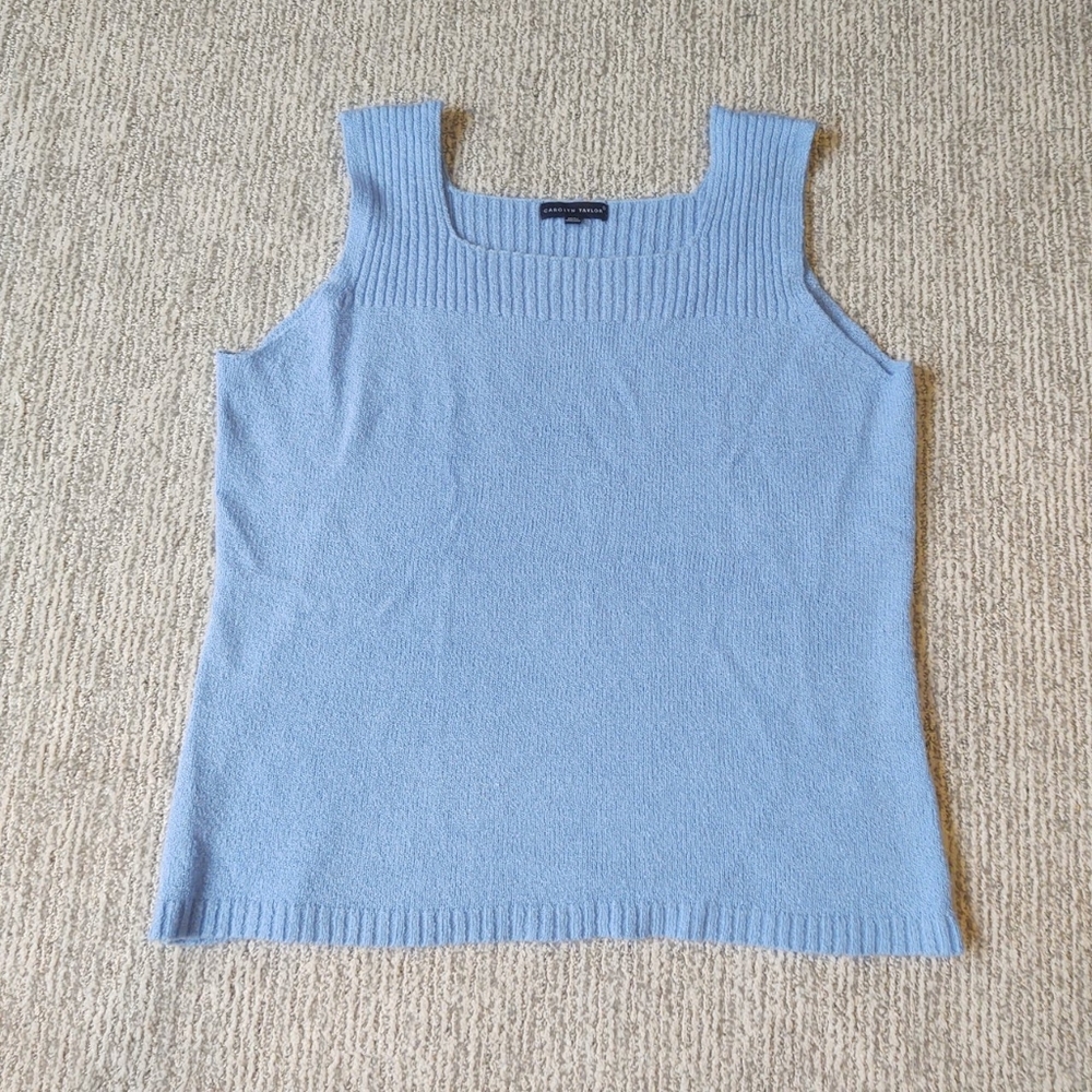 Carolyn Taylor Square Neck Sweater Tank Top